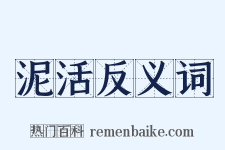 泥活反义词是什么意思的图片